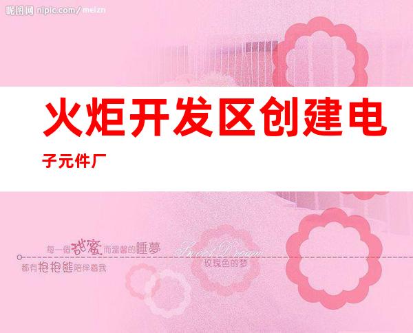 火炬开发区创建电子元件厂